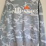 womens ELLESEE camouflage sweatshirt grey camo sweater top Size UK 12 EU 40 Image 2