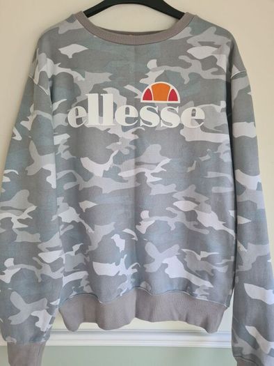 womens ELLESEE camouflage sweatshirt grey camo sweater top Size UK 12 EU 40