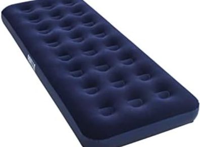 Bestway Pavillo Single Size Air Bed | Inflatable Outdoor, Indoor Airbed for Camping, Quick Inflation Air Mattress, Blue