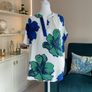 Ladies V-Neck Blue and Green Flower Print Top from Jasper Conran Image 4