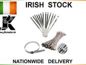 10x Stainless Steel Metal Cable Ties Zip Wrap Exhaust Heat Straps Marine Grade 4.6mm X 300mm