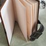 Hardcover leather Photo Album in vintage style, old style leather Image 7