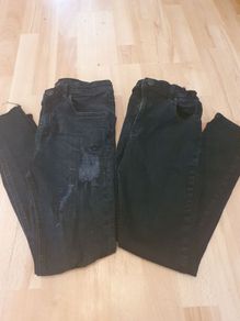 Jeans 2 Pair from River Island .. Age: 11 years ..  Colour: Black .. Now Reduced 10.00euro for Both