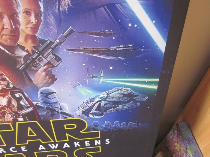 Large Star Wars The Force Awakes Print on Canvas Poster New