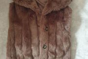 Pepe Jeans Brown fur vest rrp170 S