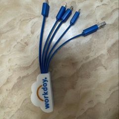 Multicable adapter for charging phones and other electronics