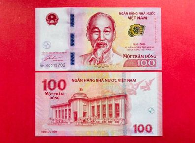 Vietnam  100 Dong  1951 - 2016   Commemorative Issue.   UNCIRCULATED ) .