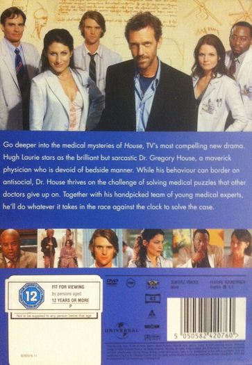 House (Complete Seasons 1-8 2004-2012) [DVD TV Boxsets]