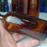 484 - Set of 4 Vintage Brown Amber Glass Screw Top Collectible Decorative Bottles Image 5