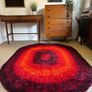 Vintage Retro Mid Century Oval 'Finlandia' Rug Image 10