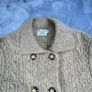 Vtg Blarney Lambswool Aran Knit Cardigan Chunky Cable Womens XL Double Breasted Image 3