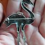 Large flamingo brooch. Image 2