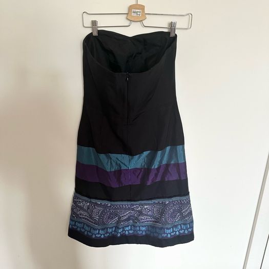 Topsi Strapless Black Dress UK10