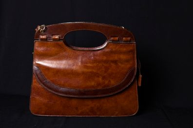 Vintage Brown Leather Handbag
