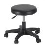 Portable Faux Leather Massage Table Cosmetic Chair Black Image 2
