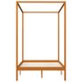 Canopy Bed Frame Honey Brown Solid Pine Wood 140x200 cm Image 3