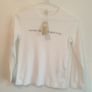 United Colors Of Benetton Girls White Long Sleeve Top With Logo Age 6-7 NWT Image 3