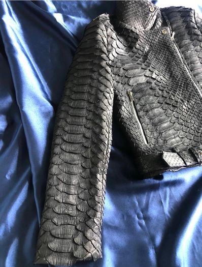 Ladies python leather jacket