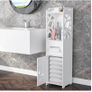 BRAND NEW 4 Tiers Waterproof Bathroom Corner Standing Floor Cabinet Toilet Organizer Storage Rack Shelves Bath Sink Organizer Accessory Image 3