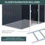 9 x 6FT Metal Shed Roofed Garden Shed Outdoor Storage Shed with Foundation Ventilation & Doors, Dark Grey (FREE POSTAGE) Image 5