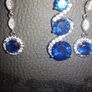 18 KT White Gold Filled Pendant and Earrings Image 4