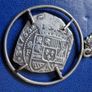 1733 Mexico Cob, Piece of 8, 8 Reales -  Philip V In silver pendent and silver chain. Image 2