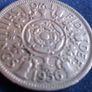 1956 Two Shilling Coin. Elizabeth. Image 4