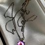 Pristine Hallmarked Silver 18" Chain with Amethyst Image 5