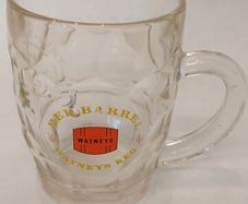 Red barrel watneys 1/2pint glass ,,1967 stamped on glass,buyer collects or pays postage thank you ,nice condition..