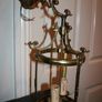 Antique Louis XVI Style Gilt Brass Lantern H-18" Image 10