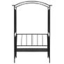Garden Arch with Bench Black 128x50x207 cm Iron Image 4