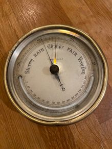 Antique Brass Ships Barometer