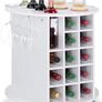 Rolling Bar on wheels wine rack & glass Holders  mini bar Image 2