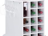Rolling Bar on wheels wine rack & glass Holders  mini bar