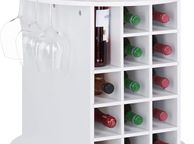 main image for ad Rolling Bar on wheels wine rack &amp; glass Holders  mini bar