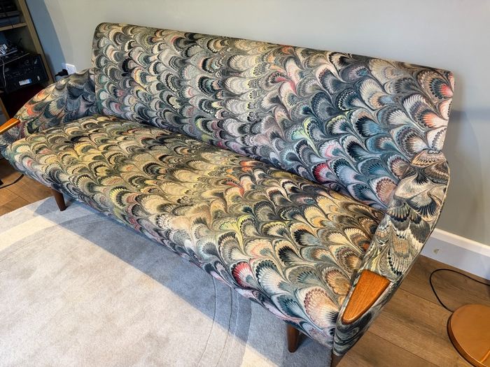 1950's  Vintage Danish Sofa re-upholstered