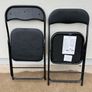 Pair of Folding Chairs Black Image 2
