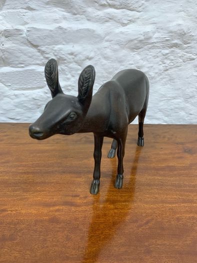 Beautiful bronze deer figure.