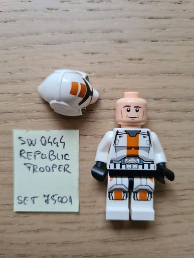lego sw0444 republic trooper, set star wars 75001