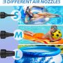 NEW SALE | 220V AC/150W 50/60Hz portable quick fill AC Inflator Deflator with 3 Nozzles Pump for Bed Mattress Inflatables Paddling Pool Beach Toys Image 4