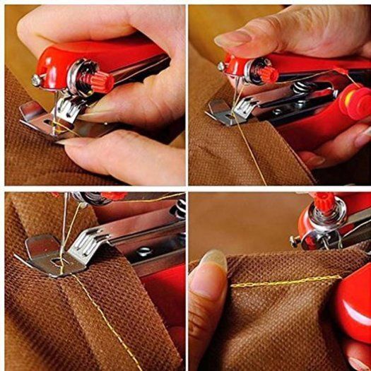 Portable Hand-Held Mini Sewing Machine Clothes Fabric