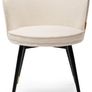 Modern White Faux Lamb Wool Chair With Gold Leg Ends Image 2