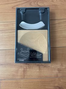 Mincing knife with Wooden Board