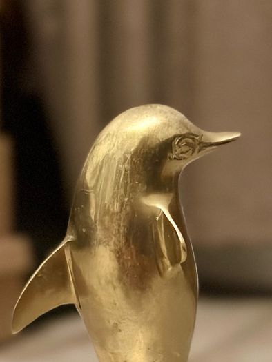 Vintage  brass dolphin figurine