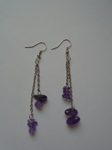 Amethyst earrings, Jewellery, Drop earrings. Gemstone earrings