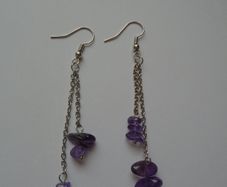 Amethyst earrings, Jewellery, Drop earrings. Gemstone earrings