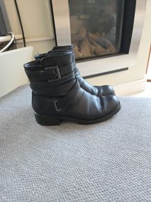 Clarks black leather boots uk 4.5