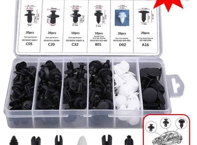 100x Car Body Trim Clips Retainer Bumper Rivets Screw Panel Push Fastener Kit