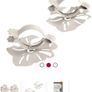 curtains clip backs ivory x 2 Image 2