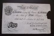 1936 Bank of England 5 Pounds, London's Branch